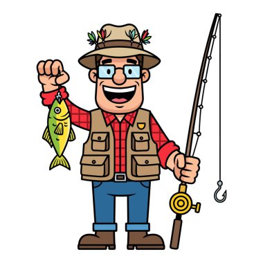 Yakala ve Çubukla Mutlu Balıkçı Açık hava etkinliğinin tadını çıkarıyor