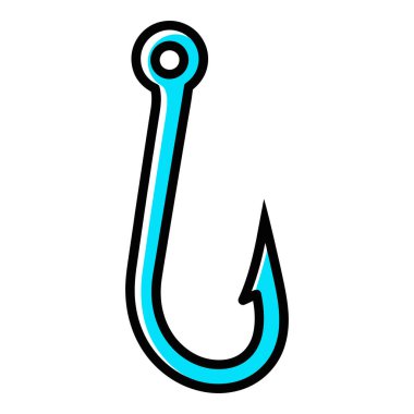 Balık Avlamak için Keskin Noktalı Basit Mavi Balık Kancası