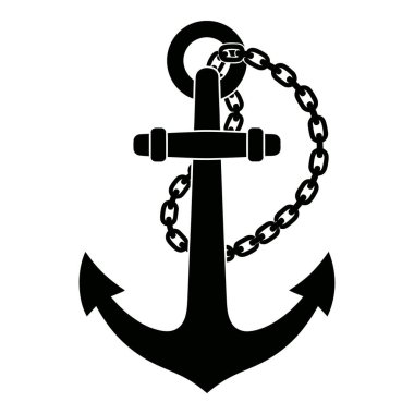 Güçlü Metal Zincirli Denizcilik Çapa Sembolü