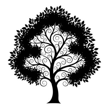 Süslü Girdap Dallarıyla Dekoratif Ağacın Zarif Silueti