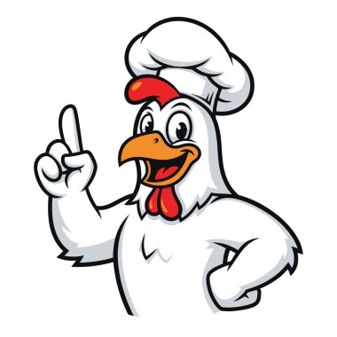 Dost canlısı tavuk karakteri bir öneriyle yukarı bakıyor.