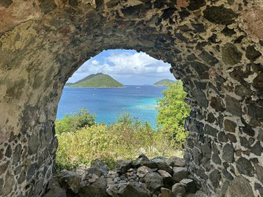 Leinster Körfezi, bakış açısı, St. John, USVI, mükemmel manzara.