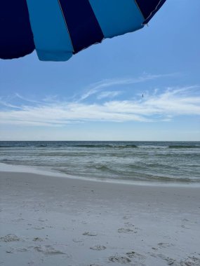 Plaj günü, sahilin mükemmel manzarası, deniz kenarı.