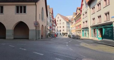 Strasbourg şehrinin eski sokağı Video 8k