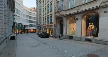 St.Gallen 'deki eski kasabanın İsviçre manzarası.