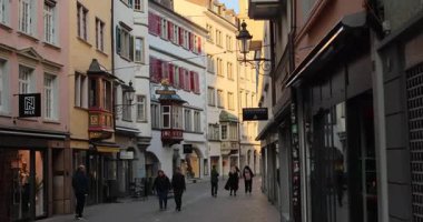 St.Gallen 'deki eski kasabanın İsviçre manzarası.