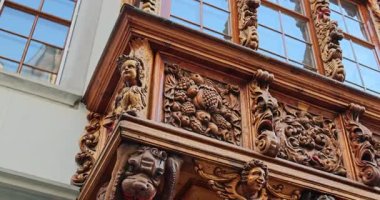 St.Gallen 'deki eski kasabanın İsviçre manzarası.