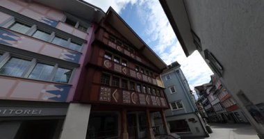 İsviçre 'deki appencel şehri manzarası