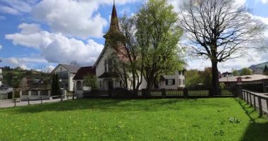 İsviçre 'deki appencel şehri manzarası