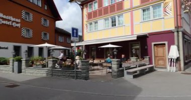 Appenzel İsviçre 'deki eski şehir manzarası