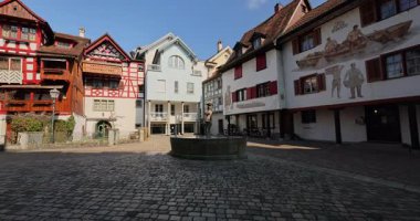 8k ultra HD 'de eski şehir Arbon' un gündüz görüntüsü