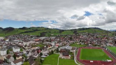 Appenzell şehrinin insansız hava aracı görüntüsü