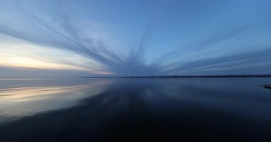 Baltık Denizi üzerinde gün batımı 8k ultra HD 
