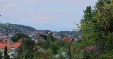 Başkent manzarası St. Gallen 8k ultra HD 'nin merkezi.