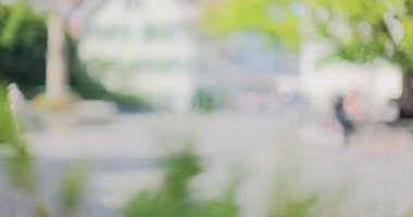 Şehrin en güzel caddesi. St. Gallen 8k ultra HD 'nin merkezi.