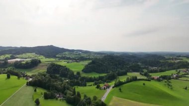 İsviçre Bodensee şehrinin hava görüntüsü 