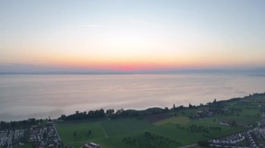 Bodensee gölünde gün batımı