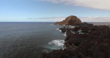 Portekiz 'deki Atlantik Okyanusu' ndaki Madeira Denizi manzarası 