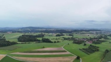 Kırsal kesimde orman olan yeşil arazinin havadan görüntüsü.