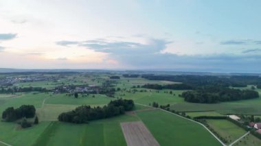 Kırsal bölgenin havadan görünüşü