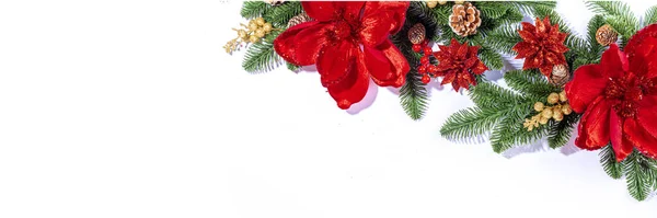 Białe Proste Boże Narodzenie Nowy Rok Wakacje Tło Gałęziami Choinki — Zdjęcie stockowe