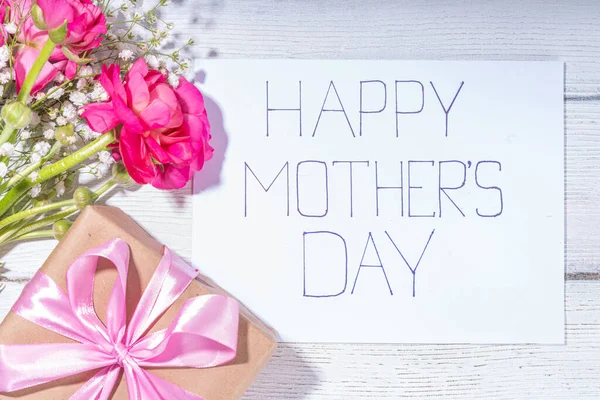 Mães Dia Cartão Saudação Fundo Convite Buquê Primavera Bela Flor — Fotografia de Stock