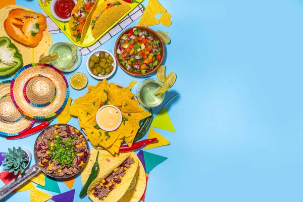 Cinco Mayo Party Essen Mexikanischer Urlaub Cinco Mayo Traditionelle Gerichte — Stockfoto