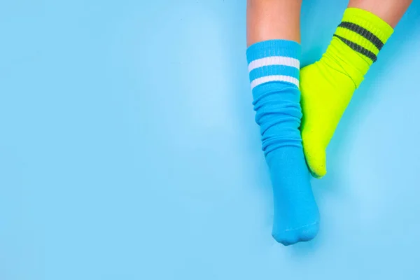 Odd Socks Day Lonely Sock Day Bullying Week Syndrome Awareness — Stock Photo, Image