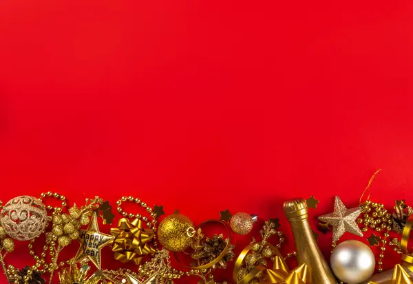 Cartão Natal Ano Novo Festa Férias Convite Alta Cor Com — Fotografia de Stock