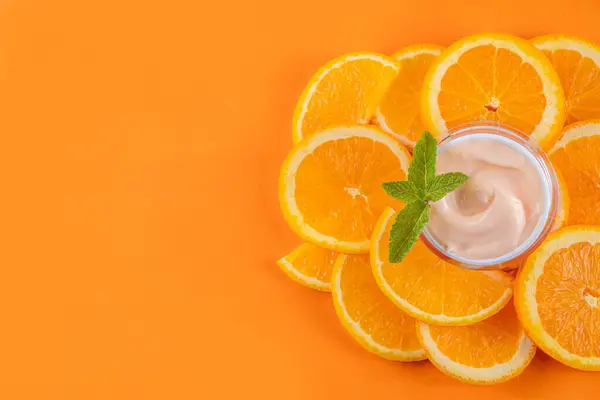 Jeruk Sitrus Vitamin Perawatan Wajah Krim Serum Topeng Pembersih Wajah Stok Lukisan  