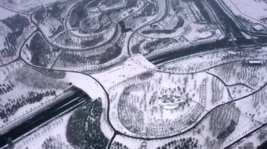 Çin kış kar manzarası, tapınak kar manzarası