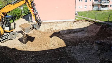 Kazı Kazma Vakfı: İnşaat Alanı, Toprak İşleri. Yüksek kalite fotoğraf