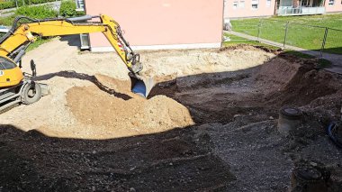 Kazı Kazma Vakfı: İnşaat Alanı, Toprak İşleri. Yüksek kalite fotoğraf