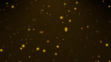 Altın toz parçacıkları havada yavaş uçar, Toz Parçacıkları Arkaplan Bokeh