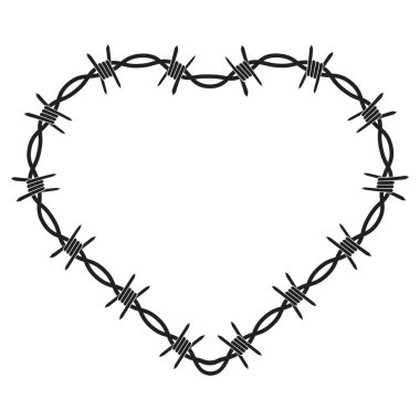 Dikenli Tel Kalp şekli