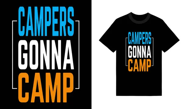 stock vector Campers gonna camp t-shirt design bundle, Camping typography vector, Camping Quote design, Camping Quotes typography, Camping vector, Holiday vector