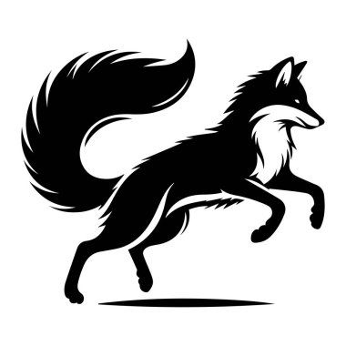 Tilki ikonu silueti vahşi hayvanların izole vektör görüntüleri. Fox silueti beyaz arka planda izole edildi, Fox siluet vektörü, siluet vektör illüstrasyon koleksiyonu. Siluet Çizimi
