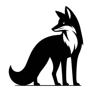 Fox icon silhouette isolated vector images of wild animals. Fox silhouette isolated on white background, Fox silhouette vector, silhouette vector illustration collection. Silhouette Illustration clipart