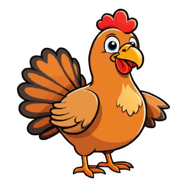 Beyaz arka planda pembe aksesuarları olan çizgi film karakteri şirin kuş. Pembe Fularlı Tavuk Süper Kahraman Tavuk vektör Çocuk Hikayeleri ve Boyama Kitapları İllüstrasyonu