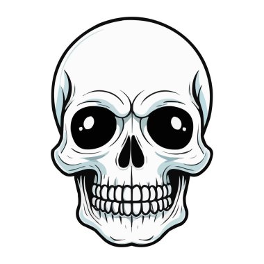 Siyah ve Beyaz Kafatası İllüstrasyonu. Ayrıntılı Çizgi Sanatı. Ayrıntılı Siyah ve Beyaz Kafatası Çizimi. Eski insan kafatası konsepti