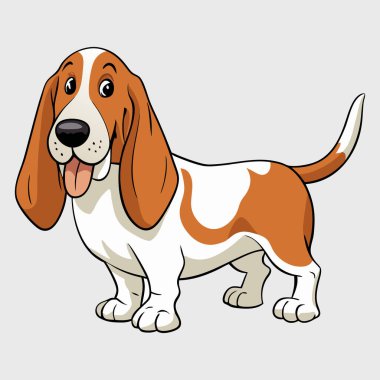 Basset Hound Dog Breed - Hayvan Sevenler için Yazdırılabilir Grafik Tasarımı
