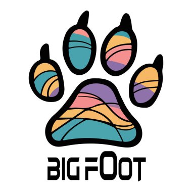 Bigfoot - Mysterious Printable Graphic Design for Cryptid and Wilderness Themes clipart