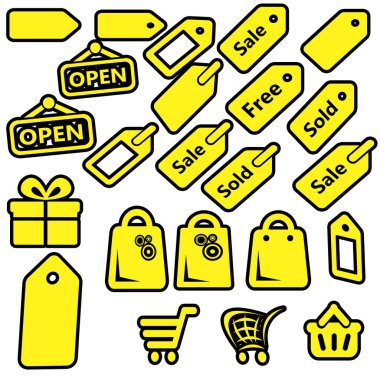 İkramiyeli açık paket simgesi olan alışveriş arabası