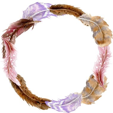 Farklı renkte farklı renklerde, suluboya ile farklı renkte kusursuz bir çelenk. El çizimi resmi beyaz arkaplanda izole edilmiş selamlama, davet, düğün, doğum günü kartları, duvar kâğıdı.