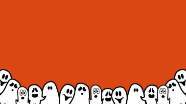 Fotokopi alanı olan hayaletin Cadılar Bayramı arkaplan çizimi