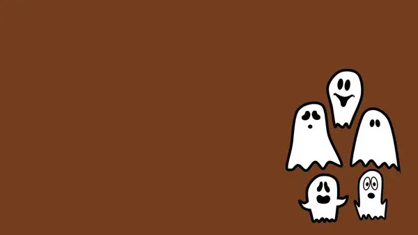 Fotokopi alanı olan hayaletin Cadılar Bayramı arkaplan çizimi