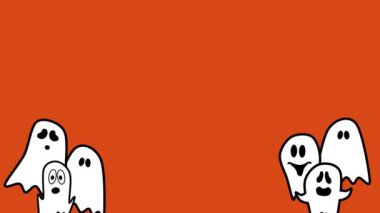 Hayalet animasyonuyla cadılar bayramı animasyonu