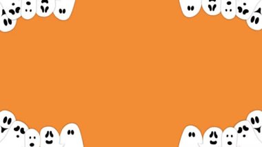 Hayalet animasyonuyla cadılar bayramı animasyonu