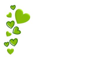 Aziz Patrick Günü arkaplan çizimi yeşil aşk illüstrasyonu ve kopya alanı