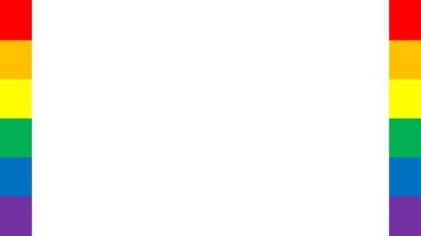 Kopya alanı olan gökkuşağı bayrağının gurur ayı arkaplanı illüstrasyonu